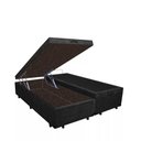 Ver imagem 2 de Base Box Baú Casal Luxo Blindado Bipartido AColchoes Suede Preto 41x138x188