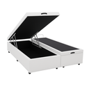 Ver imagem 2 de Cama Box Baú Casal Bipartida com Pistão a Gás - Sintético Branco 138x188cm