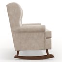 Ver imagem 7 de Kit 02 Poltronas De Amamentação Com Balanço Malu Base De Madeira P02 Suede Bege - Lyam Decor
