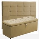 Ver imagem 1 de Kit Cabeceira Ana Luisa+ Calçadeira Itália Queen 160 CM Suede Camurça - D A Decor