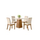 Ver imagem 1 de Mesa Jantar Dora 90 4 Cadeiras Isa Linho - Henn