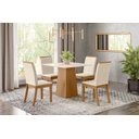 Ver imagem 2 de Mesa Jantar Dora 90 4 Cadeiras Isa Linho - Henn