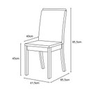 Ver imagem 3 de Mesa Jantar Dora 90 4 Cadeiras Isa Linho - Henn
