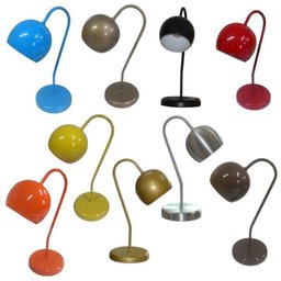 Abajur para Mesa e Escrivaninha Modelo Bolinha - Vermelho - 2