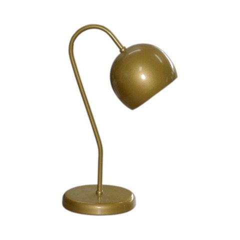 Abajur para Mesa e Escrivaninha Modelo Bolinha - Dourado
