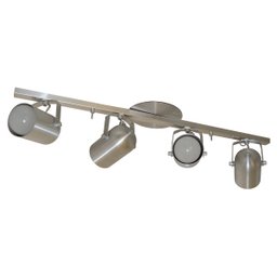 Spot no Trilho de 65cm para 04 Lâmpadas Ideal para Sala Cozinha Quarto Cor Escovado (110v/220v) - 1