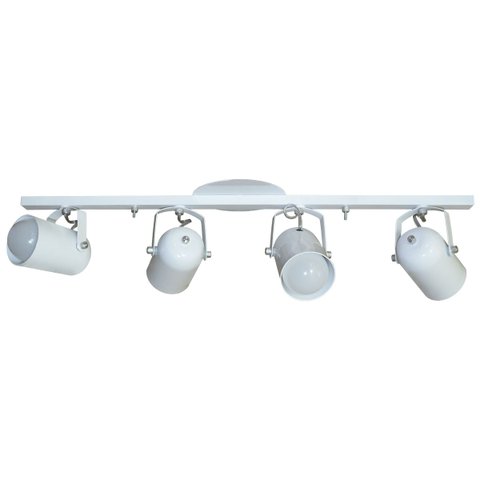 Spot no Trilho de 65cm para 04 Lâmpadas Ideal para Sala Cozinha Quarto Cor Branco (110v/220v)