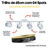 Spot no Trilho de 65cm para 04 Lâmpadas Ideal para Sala Cozinha Quarto Cor Branco (110v/220v) - 3