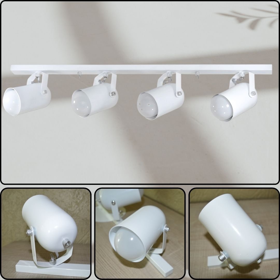 Spot no Trilho de 65cm para 04 Lâmpadas Ideal para Sala Cozinha Quarto Cor Branco (110v/220v) - 2