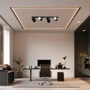 Ver imagem 1 de Spot no Trilho de 65cm para 04 Lâmpadas Ideal para Sala Cozinha Quarto Cor Preto (110v/220v)