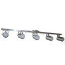 Ver imagem 1 de Trilho de 01Metro com 5 Spots - para Lâmpadas E27 - Alumínio Escovado - Inox