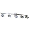 Trilho de 01Metro com 5 Spots - para Lâmpadas E27 - Alumínio Escovado - Inox - 1