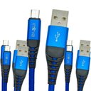 Ver imagem 1 de Kit 5 Cabo Celular 3.1a Super Flexivel Usb Tipo-c 1mt Inova Azul