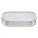 Ver imagem 1 de Pote Quadrado Tramontina Freezinox em Aço Inox com Tampa Plástica 16 Cm 0,8 L Tramontina