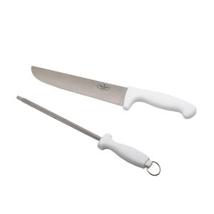 Kit Churrasco Faca Chaira 2 Pçs Multiuso Grill & Pizza Prana