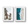Kit 2 Quadros Decorativos para Sala Tema Mar Praia Paisagem para Quarto Grande 40x60cm com Moldura - 1
