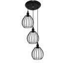 Ver imagem 1 de Pendente Aramado 03 Juntos na mesma canopla Modelo Balão - Preto