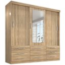 Ver imagem 5 de Guarda-Roupa Casal 3 Portas Correr 9 Gavetas com Espelho Capri