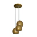 Ver imagem 1 de Pendente Colorido Tipo Bolinha - 03 Pendentes Juntos na Mesma Canopla - Dourado