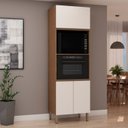 Ver imagem 5 de Cozinha Completa Modulada 4 Peças 222cm x 230cm Conecta Bege/Ébano/Off White
