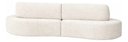 Ver imagem 3 de Sofá Estopar Virginia 4 Lugares 250cm com Puff Bouclé Branco