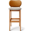 Ver imagem 6 de Kit 06 Banquetas Altas Para Cozinha Betta L02 Imbuia Couríssimo Whisky Linho Bege - Lyam Decor