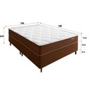 Ver imagem 3 de Cama Box Queen Valley Pkt 10EPS Molas Ensacadas Duplo Invertido Luxo Marrom/Branco