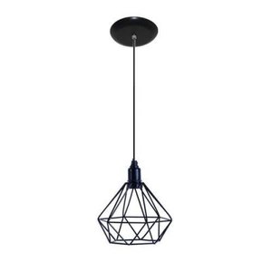 Luminária Pendente Aramado Modelo Diamante