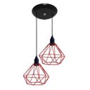 Ver imagem 2 de Pendente Aramado Modelo Diamante 02 Juntos - Vermelho