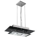 Ver imagem 1 de Pendente de vidro para 02 lâmpadas 38 cm x 23 cm - Preto