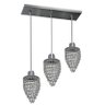 Lustre Pendente De Cristal Com 3 Lâmpadas - Base Retangular - 1