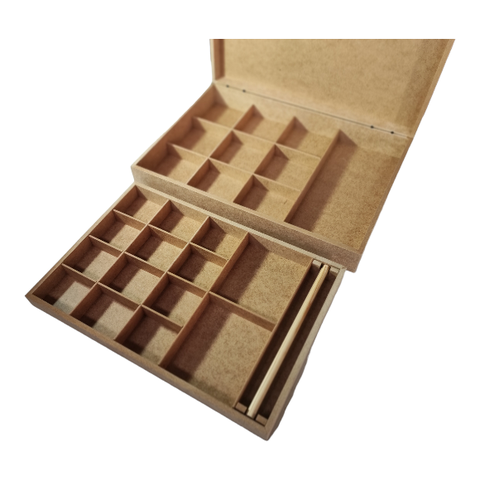 Porta Joia e Biju 24 Divisões e Palito para Anel Josely Flocados