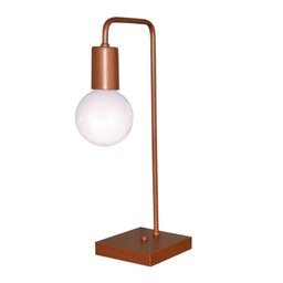 Abajur - Luminária de Mesa para Quarto - Sala - Na Cor Cobre - 3