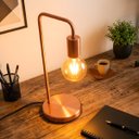 Ver imagem 3 de Abajur Luminária de Mesa Estilo Retrô Ideal para Sala, Quarto, Escritório Bivolt Cobre