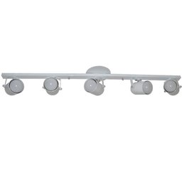 Trilho de 01Metro com 5 Spots - para Lâmpadas E27 - Branco - 1