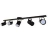 Trilho de 01Metro com 5 Spots - para Lâmpadas E27 - Preto - 2