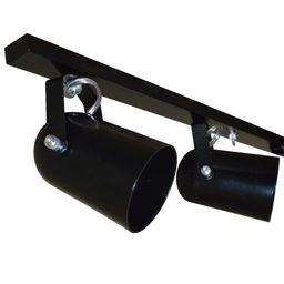 Trilho de 01Metro com 5 Spots - para Lâmpadas E27 - Preto - 3