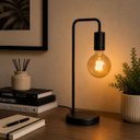Ver imagem 6 de Abajur Luminária de Mesa Estilo Retrô Ideal para Sala, Quarto, Escritório Bivolt Preto