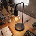 Ver imagem 7 de Abajur Luminária de Mesa Estilo Retrô Ideal para Sala, Quarto, Escritório Bivolt Preto