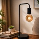 Ver imagem 3 de Abajur Luminária de Mesa Estilo Retrô Ideal para Sala, Quarto, Escritório Bivolt Preto
