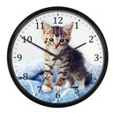 Ver imagem 1 de Relógio Parede Herweg Nacional 22 Cm Gatinho 660125 Preto - Preto