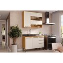 Ver imagem 1 de Kit Cozinha Modulada 2 Peças Nápoli Prime 1 Aéreo + 1 Balcão C2p99 Amendoa Off White Ronipa