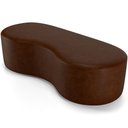 Ver imagem 2 de Puff Decorativo Orgânico para Living Quarto 140cm Orbit W01 Couríssimo Marrom - Lyam Decor