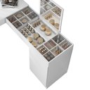 Ver imagem 4 de Escrivaninha Penteadeira Canto Star com Porta Esolho e Colmeia – Design Moderno - Branco Fosco