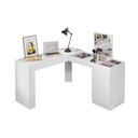 Ver imagem 5 de Escrivaninha Penteadeira Canto Star com Porta Esolho e Colmeia – Design Moderno - Branco Fosco