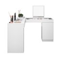 Ver mais imagens de Escrivaninha Penteadeira Canto Star com Porta Esolho e Colmeia – Design Moderno - Branco Fosco