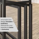 Ver imagem 6 de Mesa para Sala de Jantar Retangular 120x90cm MDF com Vidro Pérola Cinza/Preto Fosco/Grafite