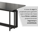 Ver imagem 7 de Mesa para Sala de Jantar Retangular 120x90cm MDF com Vidro Pérola Cinza/Preto Fosco/Grafite