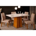 Ver imagem 1 de Mesa Sala Jantar Italia + 4 Cad Ondina Kraft DJ Móveis