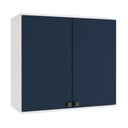 Ver imagem 1 de Armário Aéreo Celeste Kappesberg 100% Mdf 2 Portas Branco/azul 80cm
